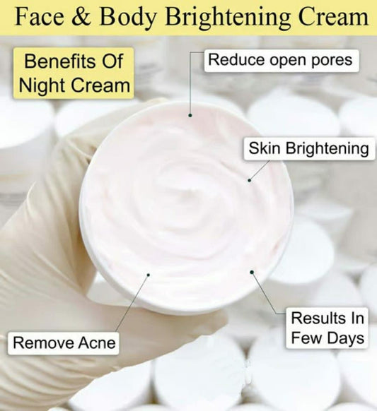 Night Cream for Bright White Clear Skin All Types