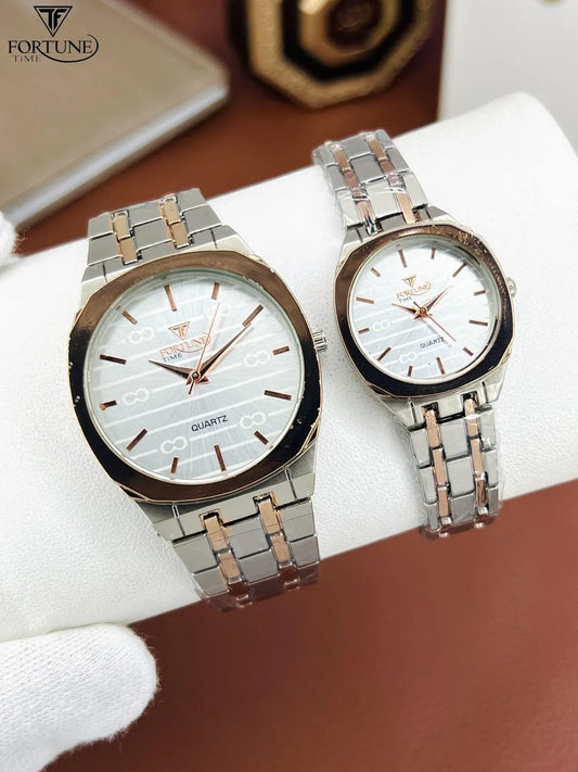 Unisex Best For Couples Watch 2 Pc