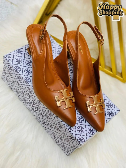 Mustard Slingback Heels for Women Size 36-42